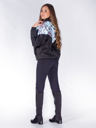 Corta Vento Com Capuz Feminino Adulto Detalhe Flores 16.56.0102 Overcore Preto