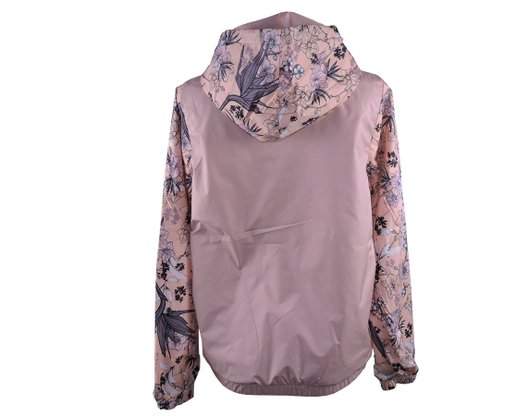 Corta Vento Com Capuz Feminino Adulto Flores 16.56.0105 Overcore Rosa