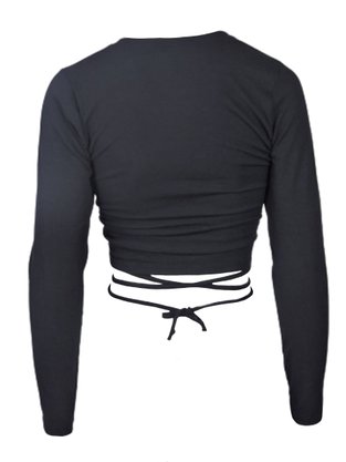 Cropped Feminino Adulto Canelado 2208 Mc'jo Preto