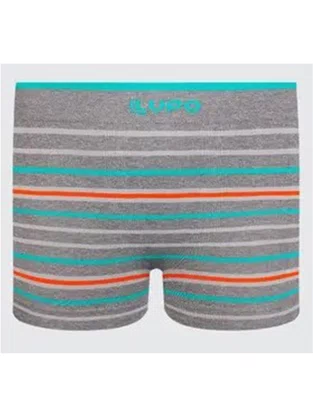 Cueca Boxer Infantil  Microfibra Sem Costura 00137  Lupo Cinza Mescla Cueca Boxer Infantil  Microfibra Sem Costura 00137  Lupo Cinza Mescla