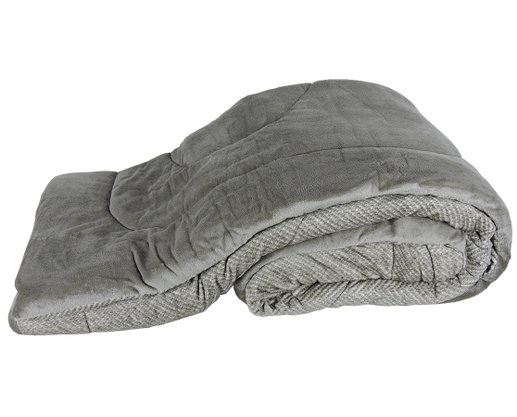 Edredom Casal  Plush Inove Estampado EDO354 220x235 Hedrons Cinza
