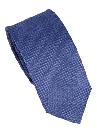 Gravata Semi Slim 100% Poliéster Diament Deluxe Azul