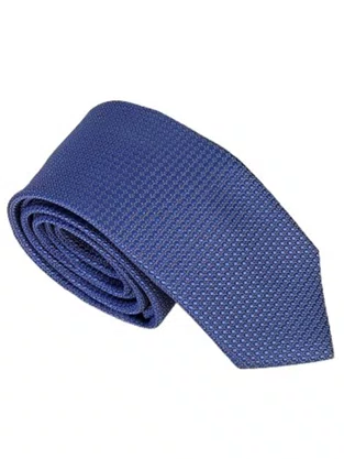 Gravata Semi Slim 100% Poliéster Diament Deluxe Azul
