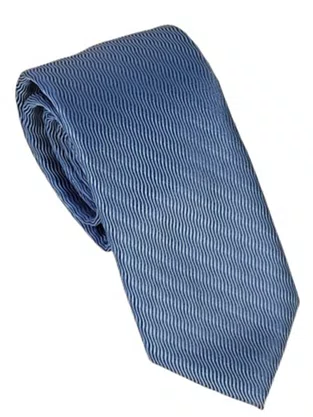 Gravata Semi Slim 100% Poliéster Diament Deluxe Azul Claro