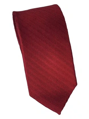 Gravata Semi Slim 100% Poliéster Diament Deluxe Bordô