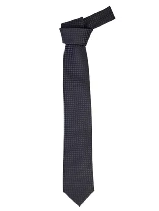 Gravata Semi Slim 100% Poliéster Diament Deluxe Preto
