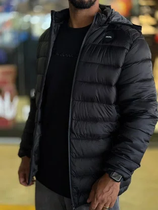 Jaqueta Bomber Com Capuz  Masculina 30128 Fatal Preto