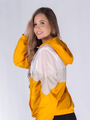 Corta Vento Com Capuz Feminino Adulto 16.56.0100 Overcore Laranja