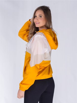 Corta Vento Com Capuz Feminino Adulto 16.56.0100 Overcore Laranja