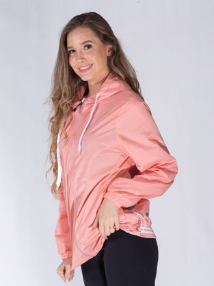 Corta Vento Com Capuz Feminino Adulto 16.56.0104 Overcore Rosa