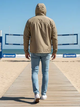 Jaqueta Corta Vento Masculina Adulto 57443 Mormaii Caqui