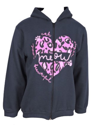 Jaqueta De Moletom Com Capuz Feminino Juvenil Analê Preto e Pink