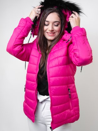 Jaqueta Feminina Adulto Com Capuz e Pelo 26.01.0176 Mosaico Pink