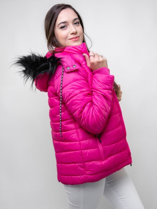 Jaqueta Feminina Adulto Com Capuz e Pelo 26.01.0176 Mosaico Pink