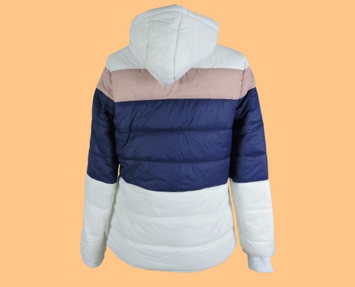 Jaqueta Feminina Adulto Com Capuz E Zíper 26.01.0183 Overcore Girls Branco e Azul