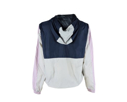 Jaqueta Feminina Adulto Quebra Vento Com Capuz JRQF-302 Proxy Marinho e Cinza