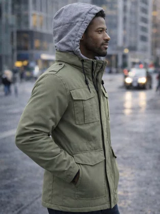 Jaqueta Parka De Sarja Masculina JSCMP200 Blue Bay/ Nautica