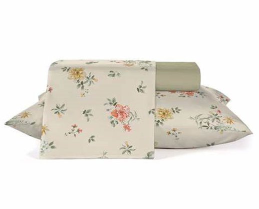 Jogo De Cama Casal 04 Peças Estampado 2,00 X 2,20 Diamante Teka Beira Mar