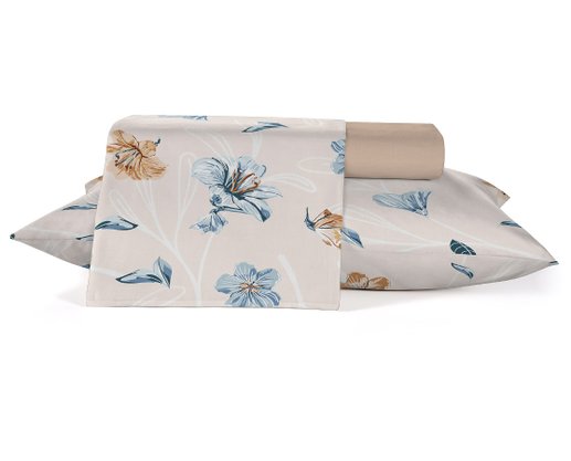 Jogo De Cama Casal 04 Peças Estampado 2,00 X 2,20 Crystal Teka Brisa do Mar
