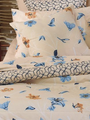 Jogo De Cama Casal 04 Peças Estampado 2,00 X 2,20 Crystal Teka Brisa do Mar