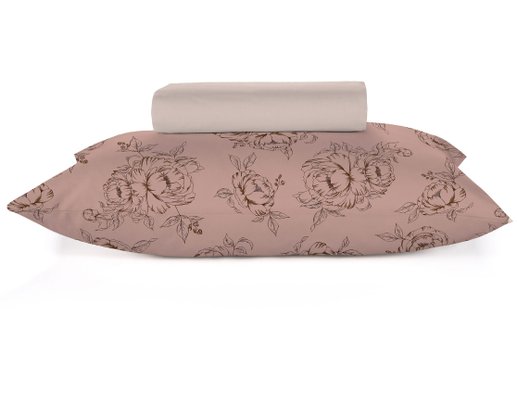 Jogo De Cama Casal 04 Peças Estampado 2,00 X 2,20 Crystal Teka Rose