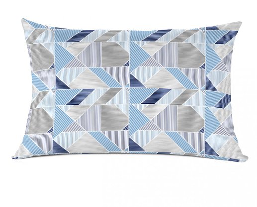 Jogo De Cama Casal 04 Peças Estampado 2,00 X 2,20 Crystal Teka Triangular