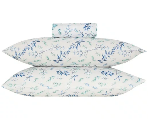 Jogo  De Cama Casal Estampado 3 Peças  Sady Royal Santista Azul