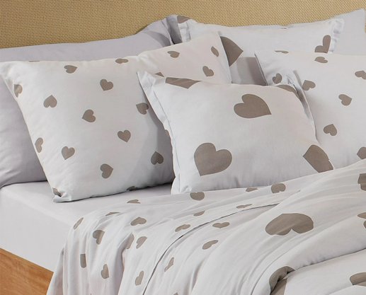 Jogo De Cama King 04 Peças 150 Fios Estampado Diamante Teka A/MAR