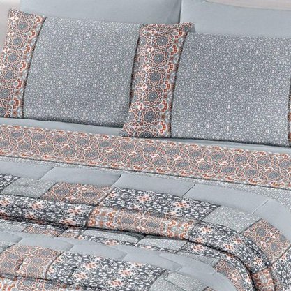 Jogo De Cama King Duplo 4 Peças Royal Plus Santista Malai Azul