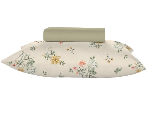 Jogo De Cama Queen 04 Peças 150 Fios Estampado Diamante Teka Beira Mar