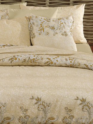 Jogo De Cama Queen 04 Peças 150 Fios Estampado Diamante Teka Dunas