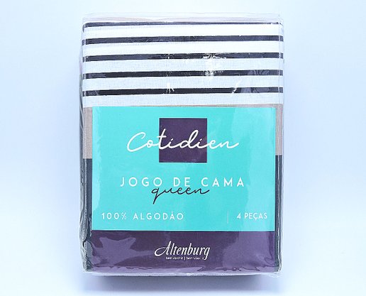 Jogo de Cama Queen 100% Algodão 2,40X2,50M Cotidien Altenburg Urquiol