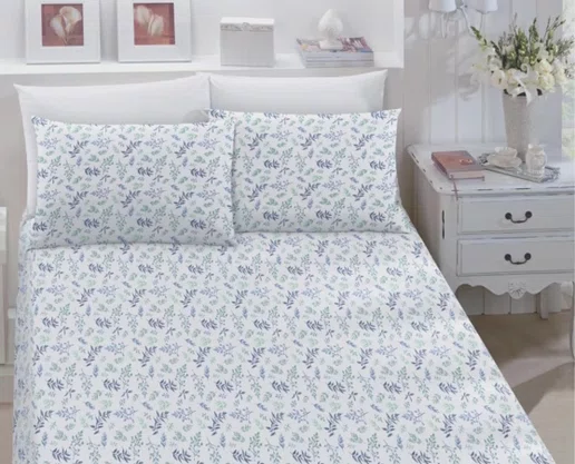 Jogo De Cama Queen Estampado 3 Peças Sady Royal Santista Azul