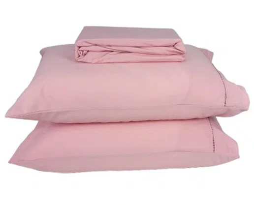 Jogo De Cama Queen Percal 200 Fios 3 peças Renan Enxovais Rosa