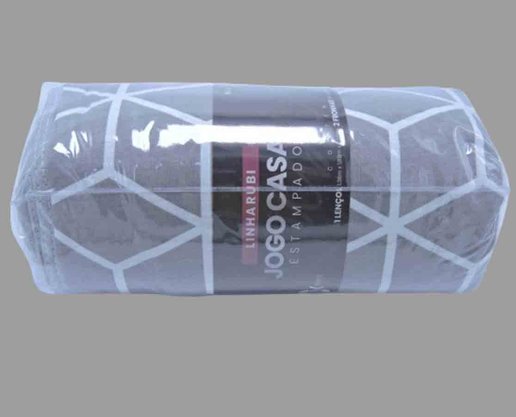 Jogo De Cama Rubi Casal 03 Peças Estampado 32044 SBX Cinza