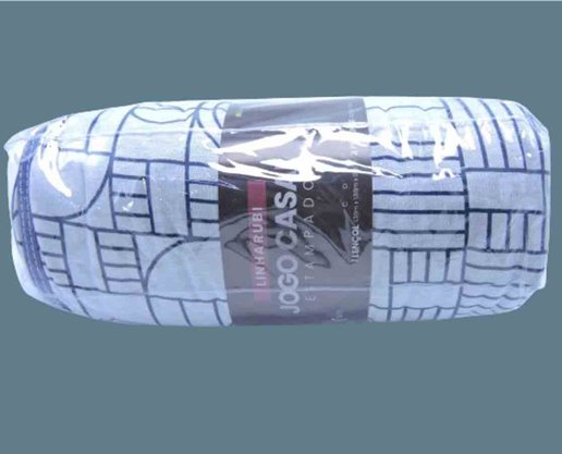 Jogo De Cama Rubi Casal 03 Peças Estampado 32044 SBX Marinho