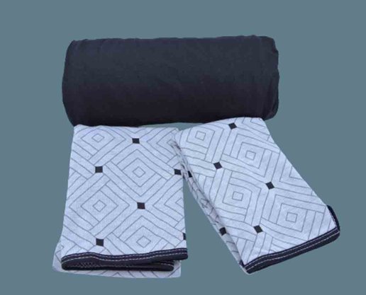 Jogo De Cama Rubi Casal 03 Peças Estampado 32044 SBX Preto