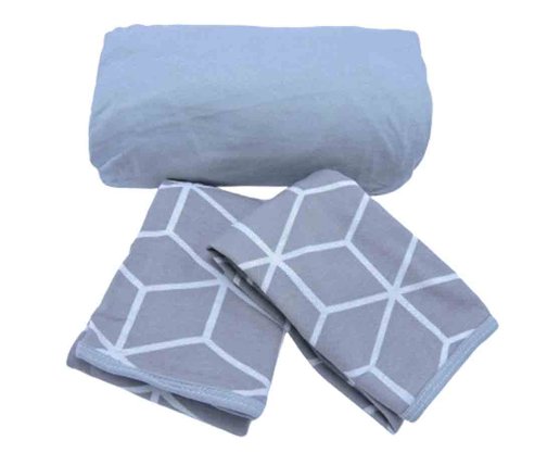 Jogo De Cama Rubi King 03 Peças Estampado 32075 SBX Cinza