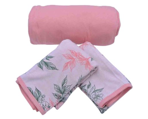 Jogo De Cama Rubi King 03 Peças Estampado 32075 SBX Salmão