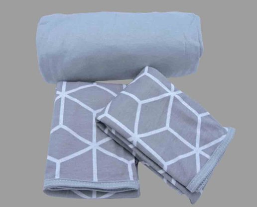 Jogo De Cama Rubi Queen 03 Peças Estampado 32045 SBX Cinza