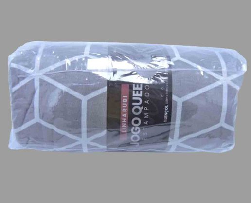 Jogo De Cama Rubi Queen 03 Peças Estampado 32045 SBX Cinza