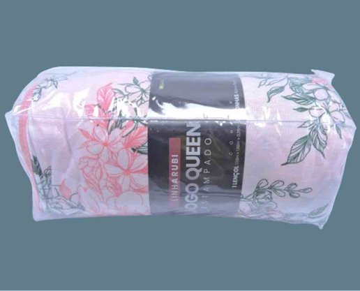 Jogo De Cama Rubi Queen 03 Peças Estampado 32045 SBX Salmão
