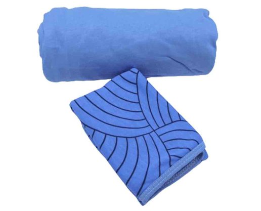 Jogo De Cama Rubi Solteiro 02 Peças Estampado 32043 SBX Azul