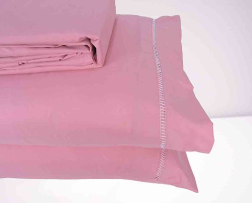 Jogo De Lençol Queen 04 Peças 200 Fios 1,58m X 1,98m MicroPercal Rosa