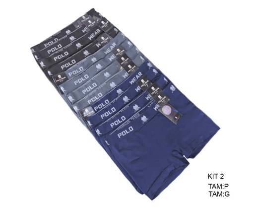 Kit Com 12 Cuecas Masculina Boxer Em Microfibra Polo Wear