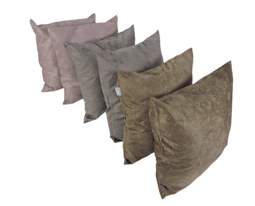 Kit com 6 Capas de Almofadas 44cm X 44cm Fortex Cinza,Grafite E Marrom
