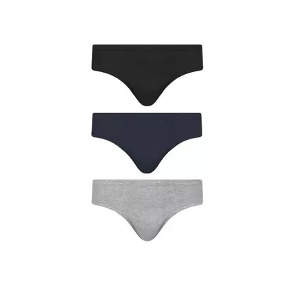 Kit Cueca Slip 3 Peças 11910 Selene Preto/Marinho/Mescla