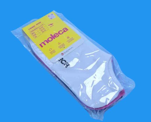 Kit Meia Invisível Com 03 Pares Unissex 22368133 Moleca 33/40