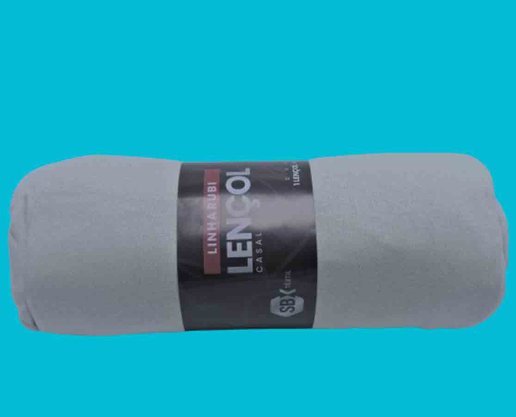 Lençol Casal Rubi Liso 01 Peça M32041 SBX Cinza