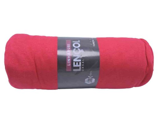 Lençol Casal Rubi Liso 01 Peça M32041 SBX Vermelho